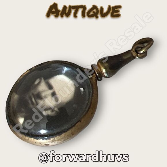 Victorian Antique Double Sided Mourning Pendant - Picture 6 of 10